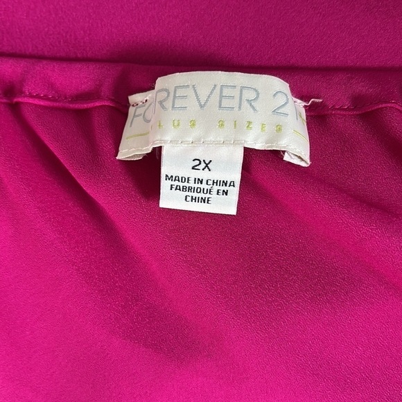 Ruffle Camisole Plus Size Pink Top Spaghetti Straps 2X - Picture 8 of 9